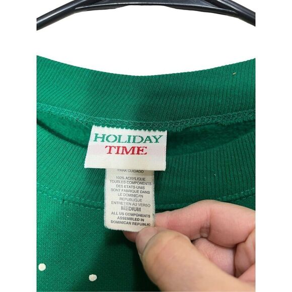 Vintage Holiday Time Santa Claus Winter Forest Crewneck Size‎ M - Picture 5 of 7